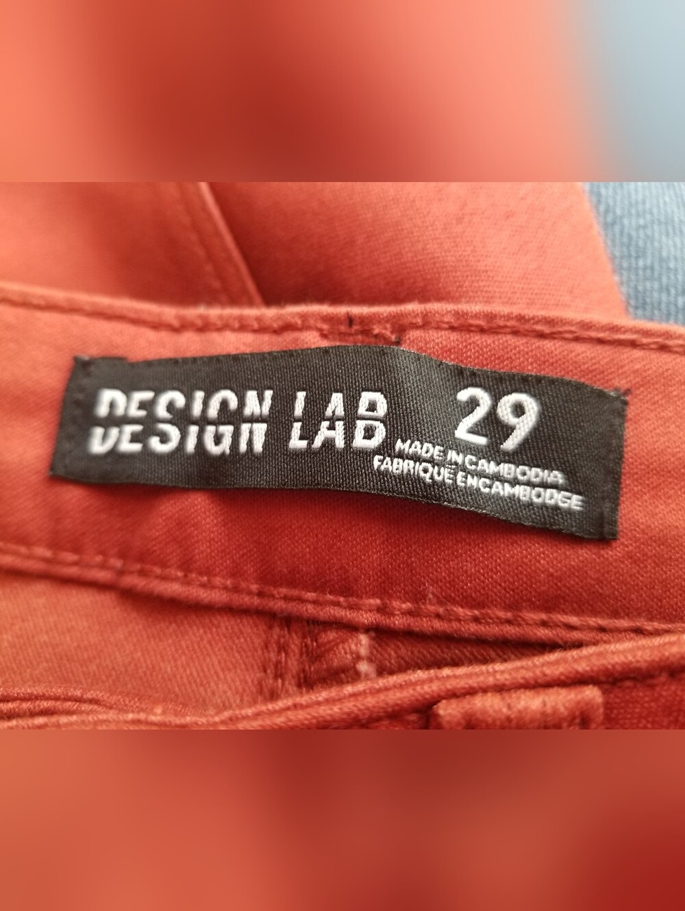 Design Lab 29 Denim Pants Rust Color Skinny Fall - Picture 2 of 6